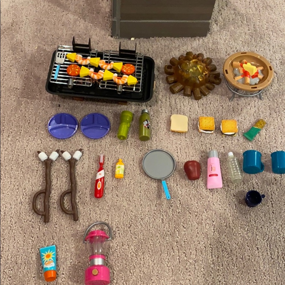 Camping and picnic American girl set 29 pc.